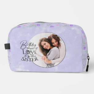 Minimalist Birthday Photo Calligraphy Sister Dopp Kit