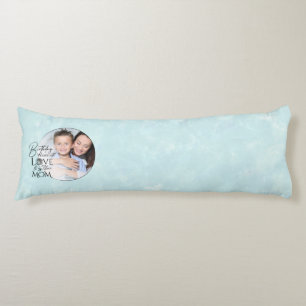 Minimalist Birthday Photo Frame Calligraphy Mom Body Pillow