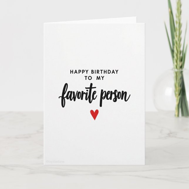 Minimalist Birthday Text Card (Front)