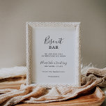 Minimalist Biscuit Bar Dog Treat Wedding Favour Poster<br><div class="desc">This minimalist biscuit bar dog treat wedding favour poster is perfect for a simple wedding. The modern romantic design features classic black and white typography paired with a rustic yet elegant calligraphy with vintage hand lettered style. Customizable in any colour.</div>