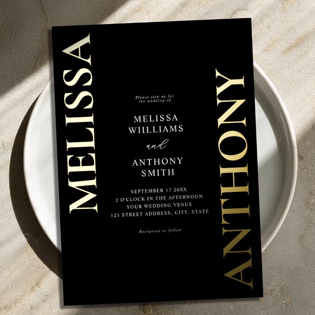 Minimalist Black and Gold Modern Wedding (Creator Uploaded)