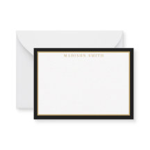 Minimalist Black and Gold Monogram
