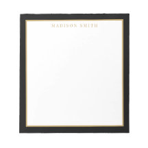 Minimalist Black and Gold Monogram