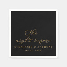 Minimalist Black and Gold The Night Before Wedding