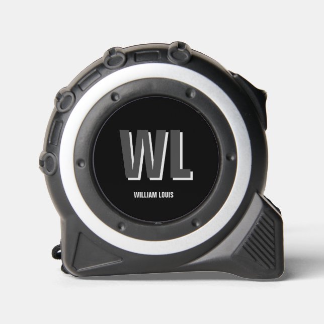 Minimalist Black and Grey Personalized Monogram  1 (Front)