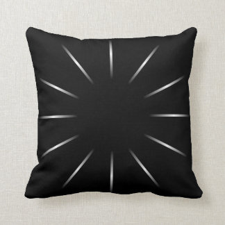 Minimalist Black and Silver Star Throw Pillow