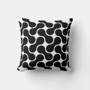 Minimalist Black and White Abstract Throw Pillow