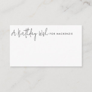 Minimalist Black and White Birthday Wish Jar Card