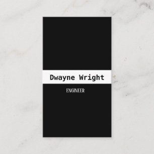 Minimalist black and white business card