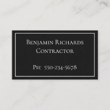 Minimalist Black and White Business Card