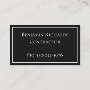 Minimalist Black and White Business Card
