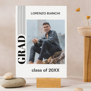 Minimalist Black And White Congrats Graduation Announcement