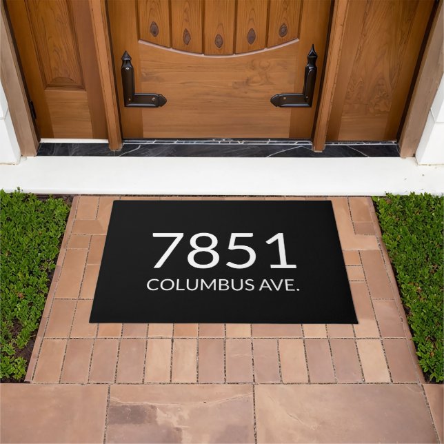 Minimalist black and white elegant doormat (Outdoor)