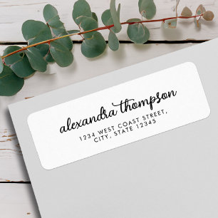 Minimalist Black and White Elegant Script Name