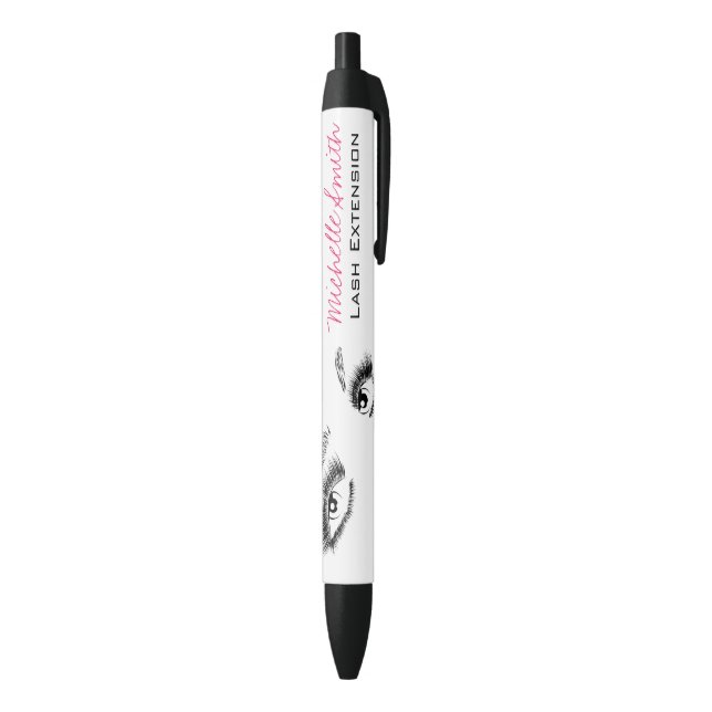 Minimalist Black and White Eyelashes Chic Makeup Black Ink Pen (Bottom (Vertical))