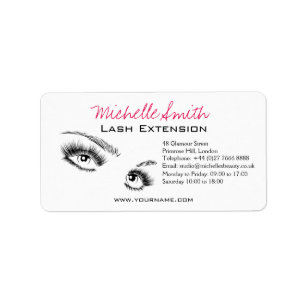Minimalist Black and White Eyelashes Chic Makeup Label