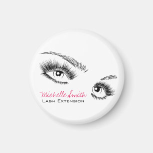 Minimalist Black and White Eyelashes Chic Makeup Magnet