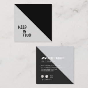 Minimalist Black and White Geometric Business Card