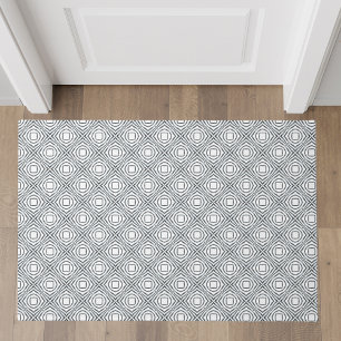 Minimalist Black and White Geometric Doormat
