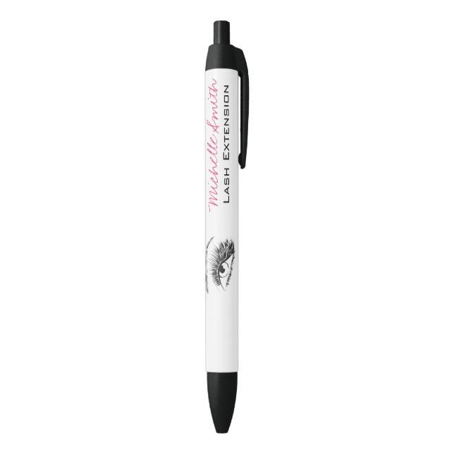 Minimalist Black and White Lash Extension Makeup Black Ink Pen (Bottom (Vertical))