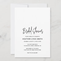 Minimalist Black and White Modern Bridal Shower