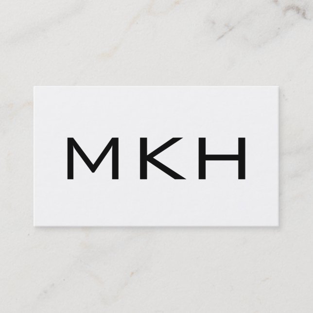 Minimalist black and white modern business card (Front)