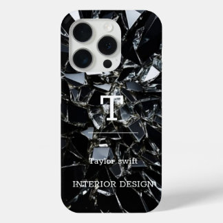 Minimalist Black and White Modern Monogram Case-Ma iPhone 15 Pro Case