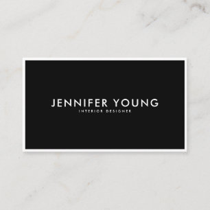 Minimalist black and white modern professional business card