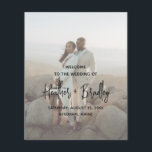 Minimalist Black and White Modern Wedding Program<br><div class="desc">Modern wedding program featuring a simple design with your names in an elegant script typography and your event details in a minimalist sans serif font over your favourite photo. The design has a sheer overlay to allow the text to show up over your picture and may be removed in the...</div>