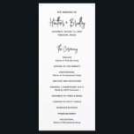 Minimalist Black and White Modern Wedding Program<br><div class="desc">Modern wedding program featuring a simple design with your names in an elegant script typography and your event details in a minimalist sans serif font.  All design elements are in black and white.  This chic wedding program works well with any style of wedding.</div>