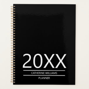 Minimalist Black And White Personalized Planner