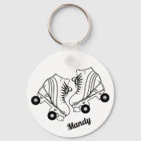 Minimalist Black And White Roller Skates Drawing