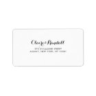 Minimalist Black and White RSVP Address Label