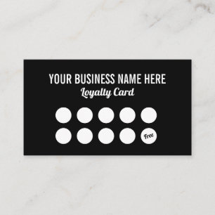 Minimalist black and white simple cool coffee shop business card