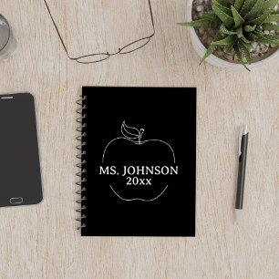 Minimalist black and white teacher apple planner