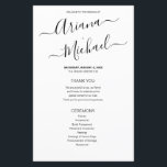 Minimalist Black and White Wedding Names Script Pr<br><div class="desc">Celebrate your wedding with our Minimalist Black and White Wedding Names Script Program. This easy-to-use and editable template allow you to personalize and customize every detail, making it truly your own. The design features modern script fonts for the names of the bride and groom, adding a touch of elegance and...</div>