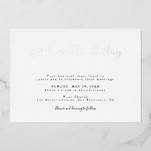 Minimalist Black and White With a Heart Wedding  