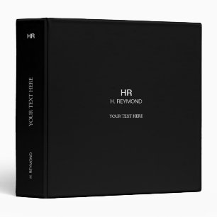 minimalist black binder