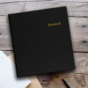 Minimalist Black Binder to Organize Paperwork