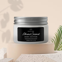 Minimalist Black Body Scrub Cosmetic Jar Product L
