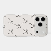 Minimalist Black Bow iPhone Pro 18 Case