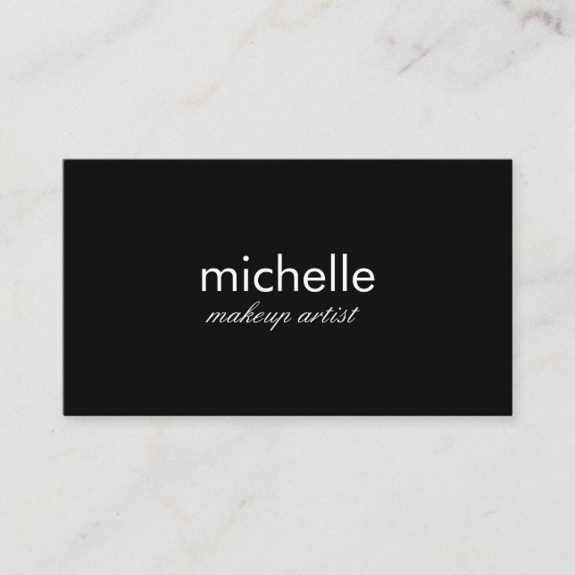 Minimalist Black Business Card (Front)