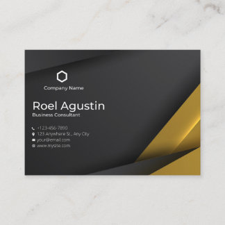 Minimalist Black Business Card or Identity Card 