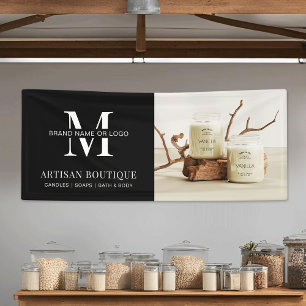 Minimalist Black Business Logo Promotional Photo Banner