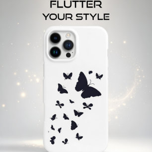 Minimalist Black Butterfly Silhouette Pattern