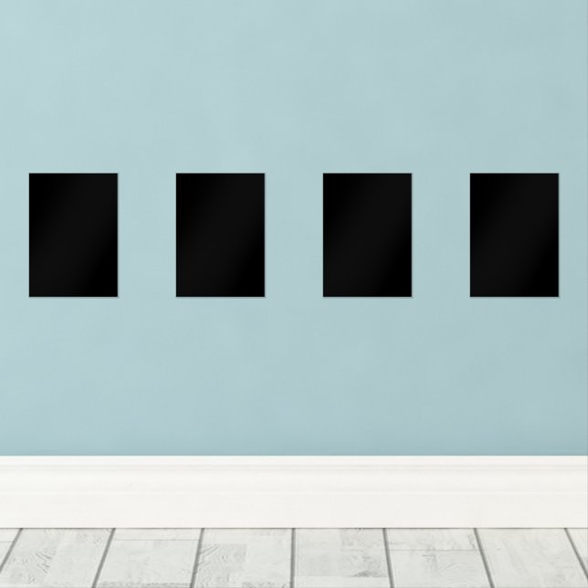 Minimalist Black Cat Silhouette  (Wood Floor)