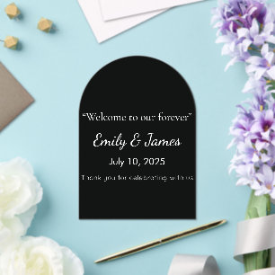Minimalist Black Cat Silhouette  Acrylic Invitations