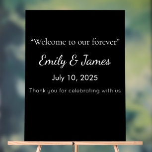 Minimalist Black Cat Silhouette Acrylic Sign