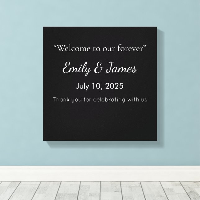 Minimalist Black Cat Silhouette  Canvas Print (Insitu(Wood Floor))