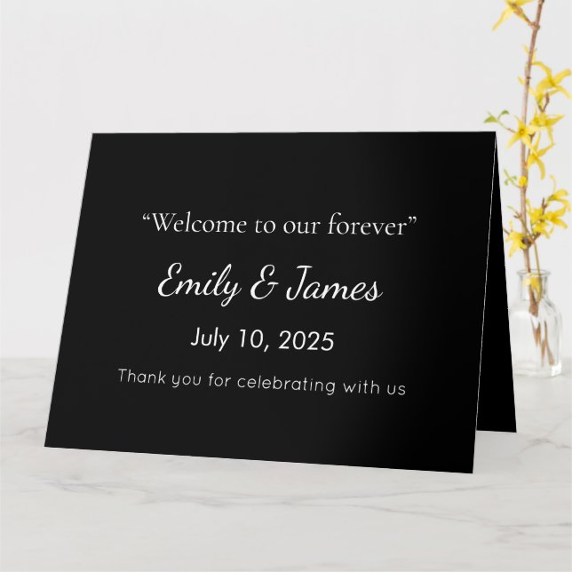 Minimalist Black Cat Silhouette  Card (Yellow Flower)